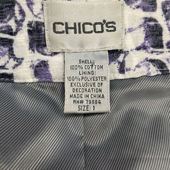 Chico’s Amina Jacket Pretty Python Embellished Jacket Size 1 (Medium/8) - Picture 4 of 10